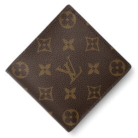 【未使用保管品】ルイ ヴィトン LOUIS VUITTON ポルトフォイユ マルコ 二つ折り財布 モノグラム ブラウン 茶 ゴールド金具 M61675 箱付