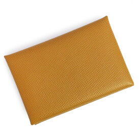 【新品・未使用品】エルメス HERMES カルヴィ デュオ コンパクト コインケース カードケース パスケース 財布 小銭入れ 名刺入れ 定期入れ ヴォーエプソン レザー セサミ ブラウン 茶 シルバー金具 B刻印 箱付
