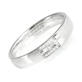 【美品】エルメス HERMES エヴァー ヘラクレス ウェディング リング 指輪 54 #14号 K18WG 750 11Pダイヤモンド ホワイトゴールド 箱付