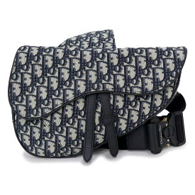 【未使用　展示品】クリスチャンディオール Christian Dior サドルバッグ ショルダー ボディバッグ 斜め掛け ディオール オブリーク ジャカード レザー ブラック ベージュ シルバー金具 1ADPO093YKY