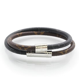 【新品・未使用品】ルイ ヴィトン LOUIS VUITTON キープ イット ブレスレット ＃19 モノグラムエクリプス モノグラムマカサー ブラウン ブラック シルバー金具 M8154E 箱付