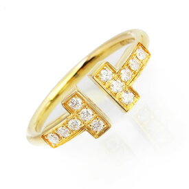 【新品同様品】ティファニー TIFFANY&Co. T ワイヤー リング 指輪 #6号 K18YG 750 12Pダイヤモンド 0.13ct イエローゴールド 72149513 箱付