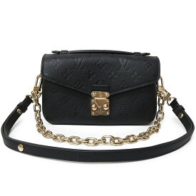 【新品・未使用品】ルイ ヴィトン LOUIS VUITTON ポシェット メティス EW 4WAY チェーン ショルダー ハンドバッグ 斜め掛け モノグラムアンプラント レザー ノワール ブラック ゴールド金具 M46595 箱付