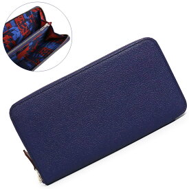 【新品・未使用品】エルメス HERMES アザップ ロング シルクイン ASTROLOGIE NOUVELLE 新たなる占星術 ラウンドファスナー ジップ 長財布 ヴォーエプソン レザー ブルーサフィール シルバー金具 C刻印 箱付