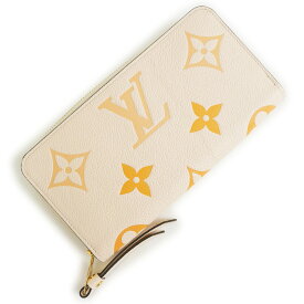 【新品・未使用品】ルイ ヴィトン LOUIS VUITTON バイ ザ プール ジッピーウォレット ラウンドファスナー 長財布 モノグラムアンプラント レザー クリーム クレームサフラン ゴールド金具 M80402 箱付