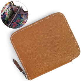 【新品・未使用品】エルメス HERMES アザップ コンパクト シルクイン EN LIBERTE アンリベルテ 自由に コインケース 小銭入れ 財布 ヴォーエプソン レザー ゴールド カシス ヴェールフィズ ブラウン シルバー金具 W刻印 箱付