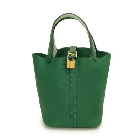 【新品・未使用品】エルメス HERMES ピコタンロック エクラ 18 PM ハンドバッグ トリヨンクレマンス ヴォースイフト レザー Vert Moyen ヴェールモワイヤン Vert Peppermint ヴェールペパーミント グリーン ゴールド金具 K刻印 箱付