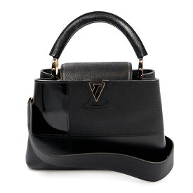 【未使用　展示品】ルイ ヴィトン LOUIS VUITTON カプシーヌ BB ショルダー ハンドバッグ 2way 斜め掛け トリヨンレザー カーフスキン レザー パテントレザー スネーク ブラック ゴールド金具 M59269