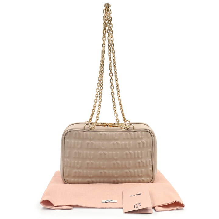 楽天市場】【未使用 展示品】ミュウミュウ miu miu エンボス ロゴ 