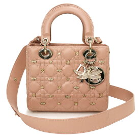 【未使用　展示品】クリスチャンディオール Christian Dior レディディオール マイ ABC ディオール スモール 2Way 斜め掛け ショルダー ハンドバッグ カナージュ ラムスキン レザー トンボ 蝶 ハチ スター Rose des Vents ローズ デ ヴァン ゴールド金具 M0538OBLQ