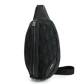 【未使用　展示品】ディオール Dior スカラベ ウエスト ボディバッグ 斜め掛け グレインドカーフスキン レザー ディオール オブリーク ジャカード ブラック シルバー金具