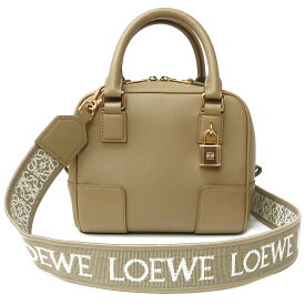 【未使用　展示品】ロエベ LOEWE アマソナ 16 スクエア 2WAY ショルダー ハンドバッグ 斜め掛け カーフスキン レザー グリーン クレイグリーン ゴールド金具 A039N21X01