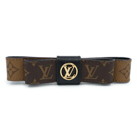 【新品・未使用品】LOUIS VUITTON ルイ ヴィトン M02321 リバース バレッタ マイ LV ボウ モノグラム モノグラムリバース ブラウン ヘアアクセサリー ゴールド金具 箱付