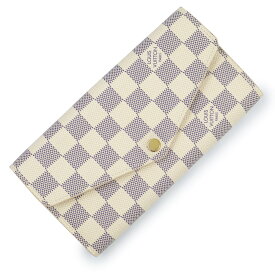 【未使用　展示品】LOUIS VUITTON ルイ ヴィトン N63208 ポルトフォイユ サラ ダミエアズール ホワイト 二つ折り長財布 ゴールド金具