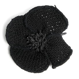 【未使用保管品】CHANEL シャネル カメリア コサージュ ファブリック ブラック ブローチ ゴールド金具