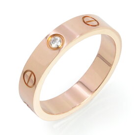【美品】Cartier カルティエ B4050700 スモールモデル ミニ ラブ リング K18PG 750 1Pダイヤモンド 0.02ct ピンクゴールド 指輪 51 #11号 ギャラ 保証書付 箱付