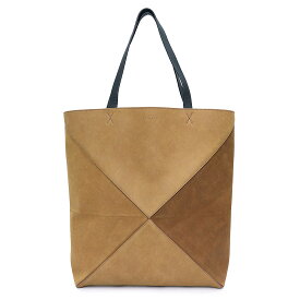 【未使用　展示品】LOEWE ロエベ B779Q18X23 パズルフォルド トート XL スウェード グレインカーフレザー コニャック ブラウン ブラック 肩掛け トートバッグ