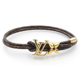 【新品・未使用品】LOUIS VUITTON ルイ ヴィトン M8416Z LV ブルーム モノグラム ブラウン ブレスレット ゴールド金具 箱付