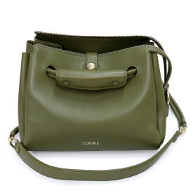 【未使用　展示品】LOEWE ロエベ AANBAB2X01 マドリード スモール サプルカーフレザー オリーブ 2way ショルダー ハンドバッグ 斜め掛け ゴールド金具