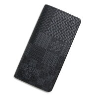 【新品・未使用品】LOUIS VUITTON ルイ ヴィトン N60436 ポルトフォイユ ブラザ NM ダミエグラフィット 3…