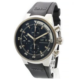 【中古】IWC インターナショナルウォッチカンパニー IW371933 アクアタイマー クロノグラフ 自動巻き ステンレススチール ラバー ブラック シルバー 腕時計