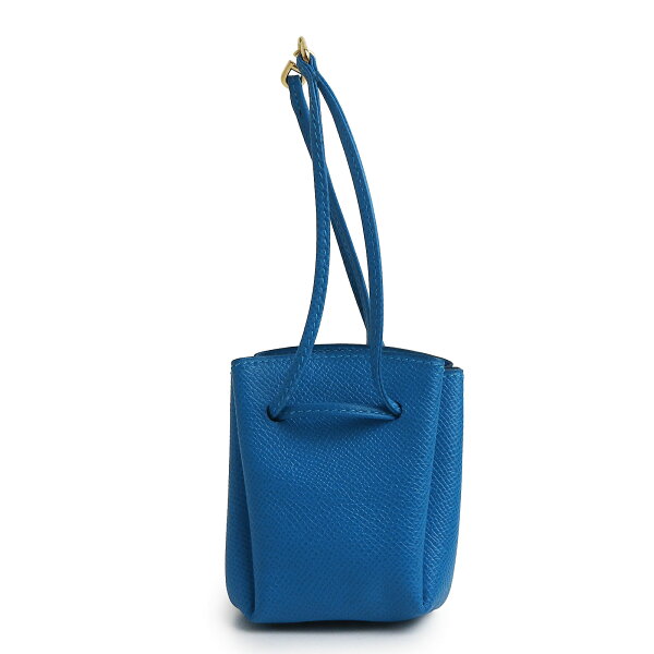 【美品】HERMES エルメス ヴェスパ クシュベル Bleu France ブルーフランス □B刻印 ポーチ レザー ゴールド金具