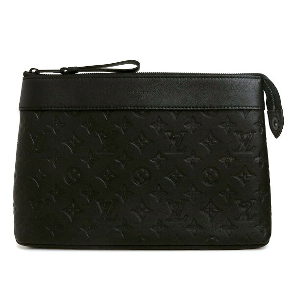 【未使用　展示品】LOUIS VUITTON ルイ ヴィトン M82545 ポシェット ヴォワヤージュスープル モノグラムシャドウ ブラック クラッチバッグ セカンド レザー ブラック金具