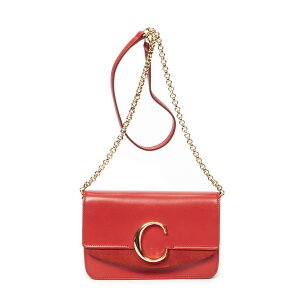 希少廃盤品 Chloe クロエ ショルダーバッグ タッセル付き くすみ赤色 