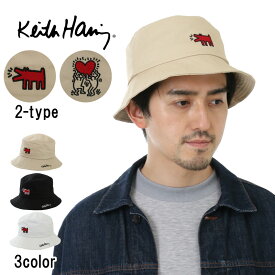 バケットハット Keith Haring キースヘリング 帽子 バケハ レディース メンズ ハット HAT サファリハット ロゴ ブランド 日焼け防止 紫外線対策 KH-HAT-2001 KH-HAT-2002