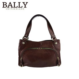【ブラックフライデー29％OFFクーポン】【中古】 バリー トートバッグ トート ショルダー バッグ レディース ZIPポケット ブラウン ゴールド レザー BALLY T22509 ブランド ハイブランド ヴィンテージ 送料無料