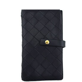 【SUMMER SALE★24％OFFクーポン】ボッテガヴェネタ BOTTEGAVENETA iPhoneケース イントレチャート 手帳型 ブラック レディース 中古 ブランド ハイブランド ヴィンテージ 送料無料
