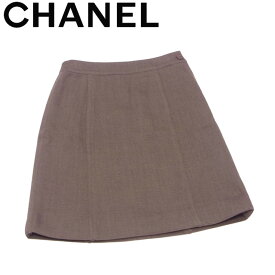 【冬のTHEセール 30%OFF】シャネル CHANEL スカート 台形 ボトムス メンズ可 ♯36サイズ ブラウン ウール 毛 【シャネル】 T18006 【中古】