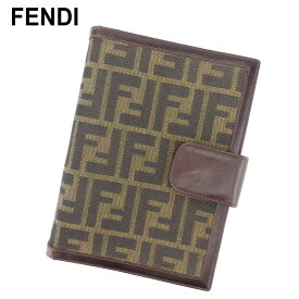 【冬のTHEセール 30%OFF】【送料無料】 【中古】 フェンディ FENDI 手帳カバー レディース メンズ ブラウン ベージュ ブラック キャンバス×レザー 【フェンディ】 T8592