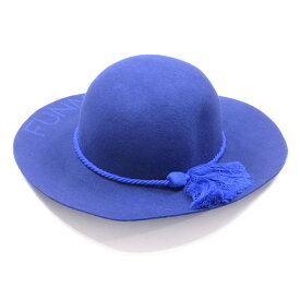 【スプリングセール】カシラ CA4LA 帽子 レディース タッセル付き ネイビー ブルー ウール毛100%(飾リ部分)コットン綿100% 【カシラ】 T8495 【中古】