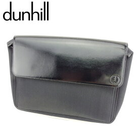 【スプリングセール】ダンヒル クラッチバッグ バック セカンドバッグ バック dマーク ブラック キャンバス×レザー dunhill セカンドバッグ バック ファッション 収納バッグ バック 【ダンヒル】 C3277 【中古】