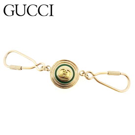 【春の大感謝祭 30％OFF】グッチ GUCCI キーホルダー キーリング レディース メンズ 可 ダブルG オールドグッチ ゴールド グリーン ゴールドメッキ 【グッチ】 T7049 【中古】