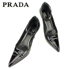 【スプリングセール】プラダ PRADA パンプス シューズ 靴 レディース #34サイズ ブラック エナメルレザー T7214 ブランド 【中古】