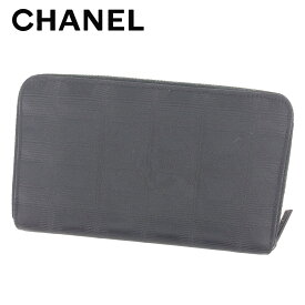 【春の大感謝祭 30％OFF】シャネル 長財布 ラウンドファスナー ニュートラベルライン ブラック ナイロン×レザー CHANEL 【シャネル】 t7328s 【中古】