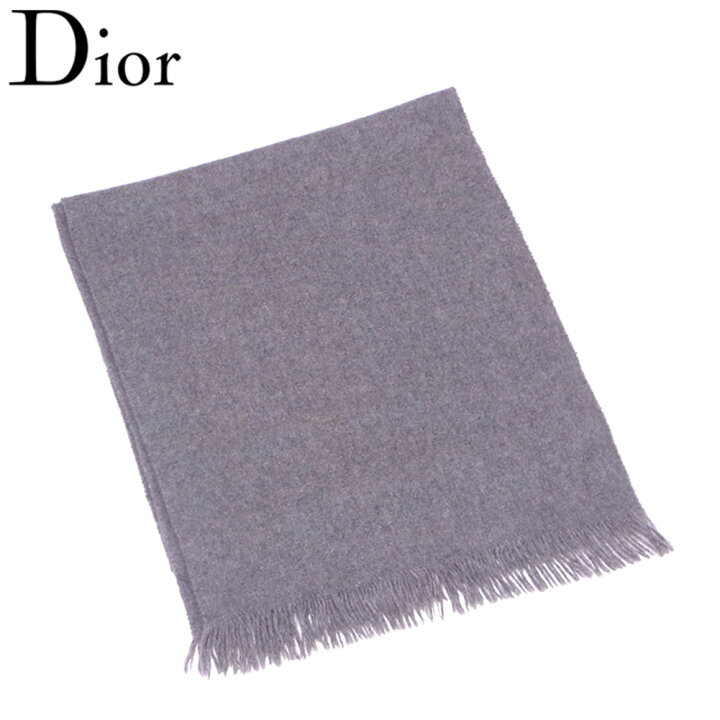 楽天市場 残り1点 中古 ディオール Dior マフラー ストール レディース メンズ 可 グレー 灰色 カシミア100 ディオール T6981 ブランドデポ Tokyo