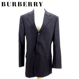 【冬のTHEセール 30%OFF】バーバリー ブラックレーベル BURBERRY BLACK LABEL ジャケット 三つボタン メンズ テーラード ブラック パープル 羊毛100%(胴裏)キュプラ・ポリエステル(袖裏)キュプラ 【バーバリー ブラックレーベル】 I504 【中古】