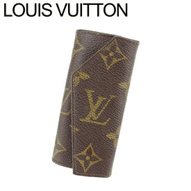 【春の大感謝祭 30％OFF】ルイ ヴィトン Louis Vuitton キーケース 4連キーケース レディース メンズ ヴィンテージ ブラウン ベージュ ゴールド モノグラムキャンバス 【ルイ・ヴィトン】 C3446 【中古】