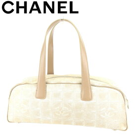 【楽天スーパーSALE】シャネル ハンドバッグ バック ワンショルダー ニュートラベルライン ベージュ キャンバス×レザー CHANEL バック 手持ちバッグ バック ファッションバッグ バック 収納 【シャネル】 T8599 【中古】