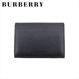 【春の大感謝祭 30％OFF】【中古】 バーバリー 名刺入れ カードケース レディース メンズ ブラック レザー BURBERRY E16959