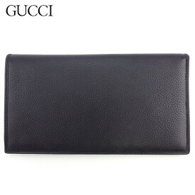 【楽天スーパーSALE】グッチ 長札入れ 札入れ メンズ オールドグッチ ブラック レザー GUCCI 【グッチ】 T18244 【中古】