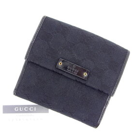 【楽天スーパーSALE】グッチ Wホック財布 GG柄 ブラックホワイト GUCCI 【グッチ】 d909s 【中古】