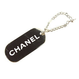 【冬のTHEセール 30%OFF】シャネル キーホルダー ドッグタグ シルバー CHANEL 【シャネル】 e852s 【中古】