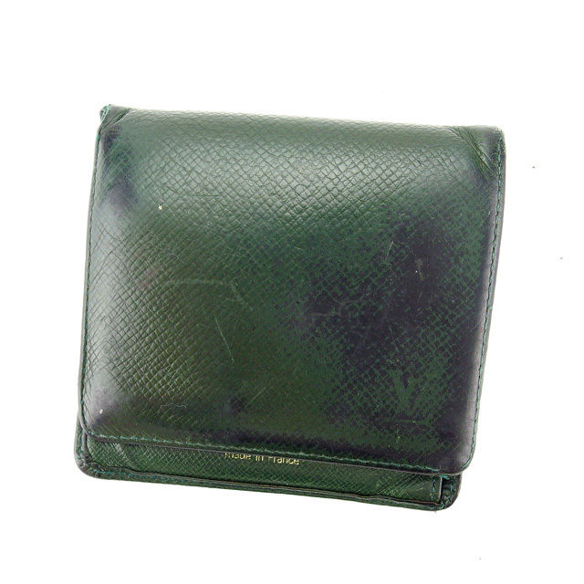 【ザ・セール】ルイヴィトン 二つ折り財布 ブランド財布 さいふ アウトレット 夏 アイテム エセピア(深緑） タイガレザ- タイガ 送料無料 t12118のサムネイル