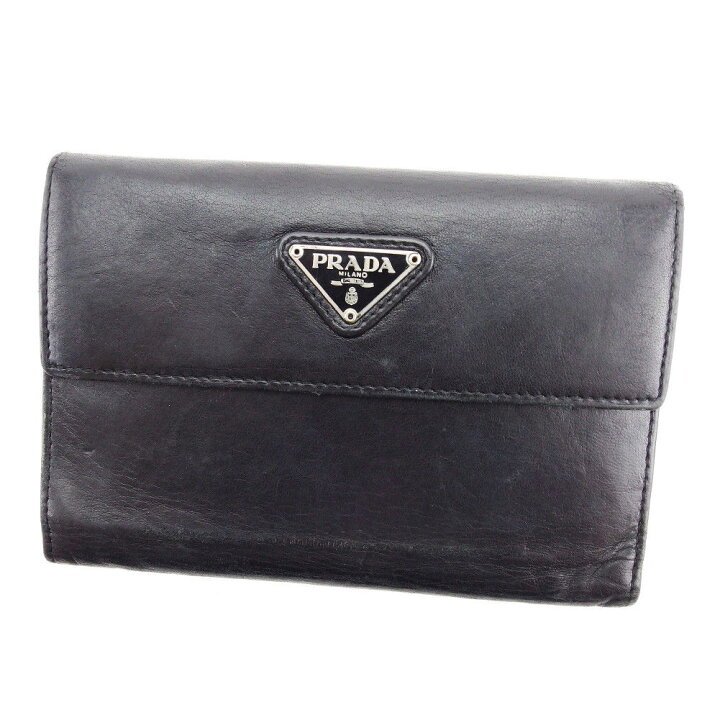 ウィンターセール 28％OFF】プラダ 中長財布 財布 三つ折り 