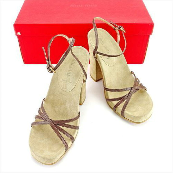 楽天市場】【サマーSALE30％OFF】ミュウミュウ miu miu サンダル 