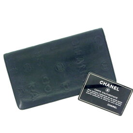 【春の大感謝祭 30％OFF】シャネル 長財布 ロゴ×ココマーク ブラック CHANEL 長サイフ サイフ 収納 ユニセックス 小物 【シャネル】 T14240 【中古】